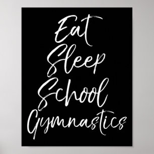Poster Presente de Ginástica Fofo para Meninas Coma Dormi