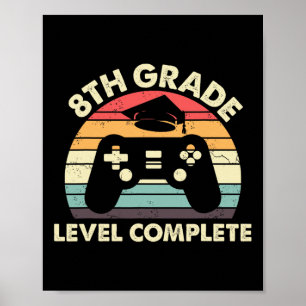 Poster Presente de Graduação Completa de Nível 8º para Ga
