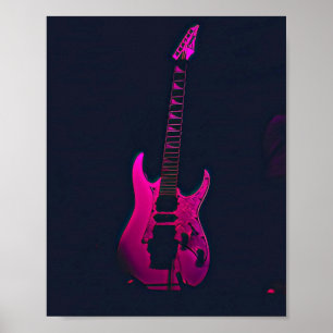 Poster Presente de guitarrista acústico