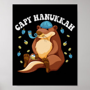 Poster Presente de Hanukkah de Capivara Judaico Engraçado