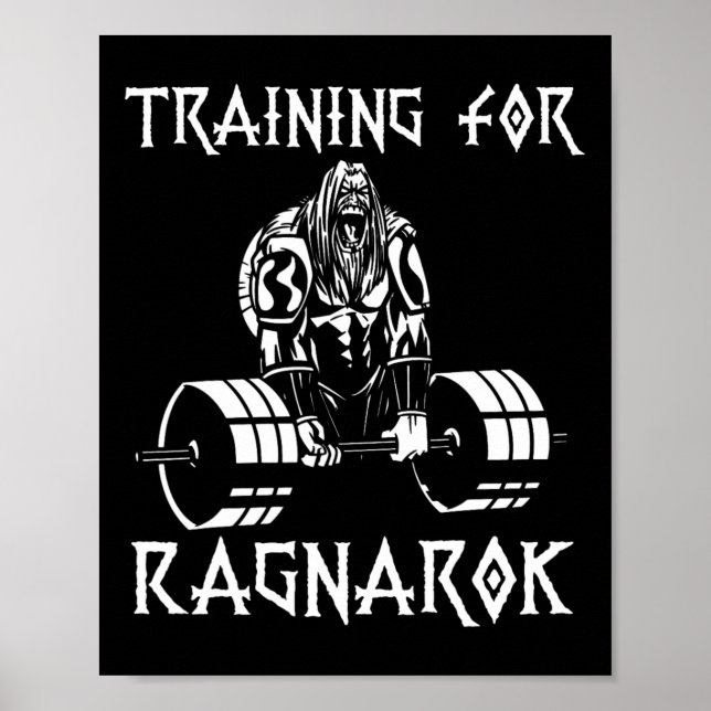 Poster Presente de homem nórdico para o equipamento de ro (Frente)