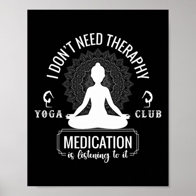 Poster Presente de Ioga para Professor Instrutor Meditaçã (Frente)