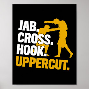 Poster Presente de Jab Cruz Gancho Uppercut Boxe Kickboxi