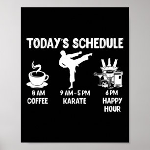 Poster Presente de Karate no Agendamento de Hoje - Gráfic