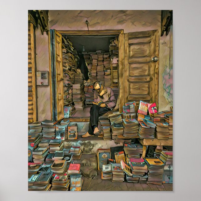 Poster Presente De Leitura De Amantes Para Bibliotecário (Frente)