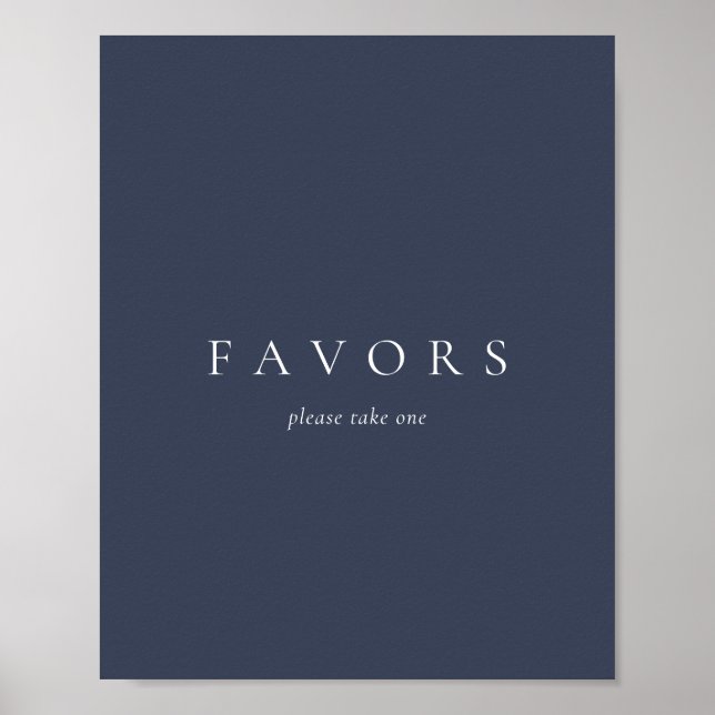 Poster Presente de Lembrança de Casamento Minimal Azul Ma (Frente)