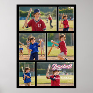 Poster Presente de Memória Esportiva Colagem de Foto de B