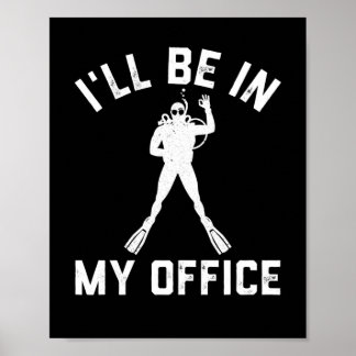 Poster Presente de mergulho Scuba para Homens Engraçado S