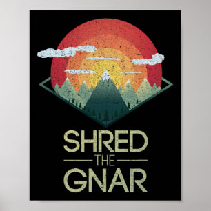 Poster Presente de Montanha de Inverno de Esqui Destruir