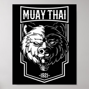 Poster Presente de Muay Thai Grizzly - Boxe Tailandesa e 