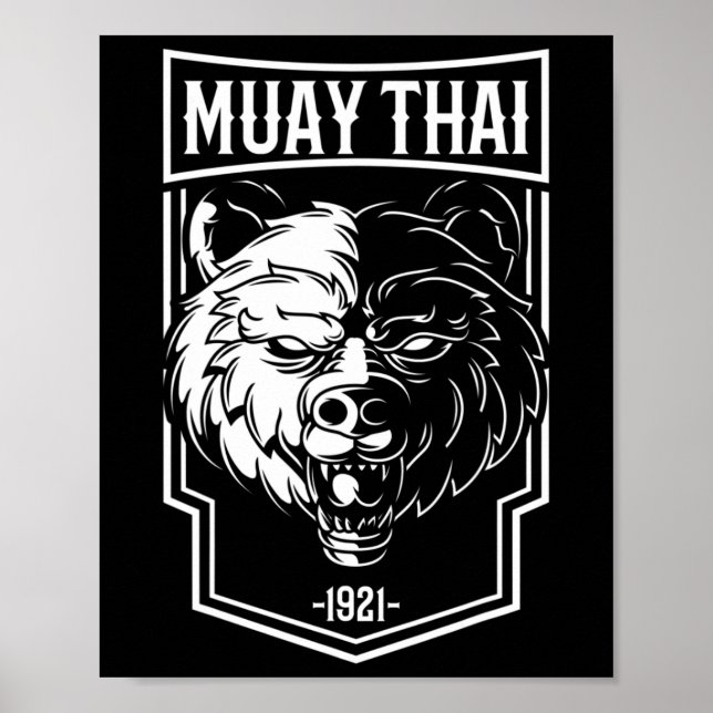 Poster Presente de Muay Thai Grizzly - Boxe Tailandesa e  (Frente)