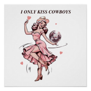 Pôster Presente de namorados Eu Só Beijo Cowboy