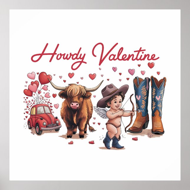 Poster Presente de namorados | Namorados Howdy (Frente)