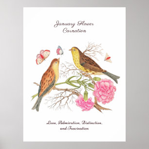 Poster Presente de Nascimento do Dia de Nascimento do Flo