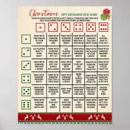 Poster Presente de Natal Troca de Dados Jogo Suéter Feio