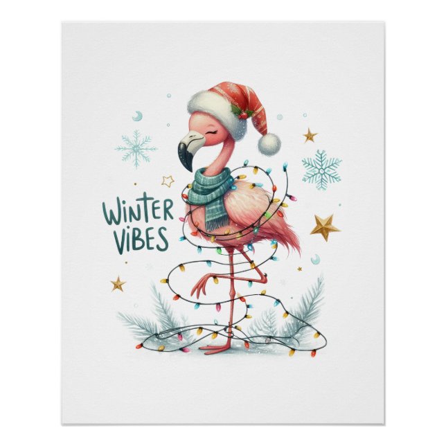 Pôster Presente de Natal Vibrações de Inverno (Frente)