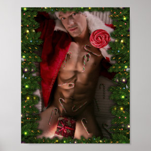 Poster Presente de orgulho gay SlipperyJoe natal LGBTQIA 