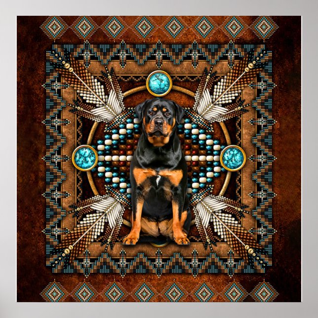 Poster Presente de Pão de ROTTWEILER, doação de Cão Rottw (Frente)