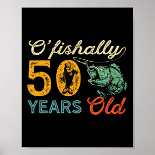 Poster Presente de Pesca 50 Anos Presente de 50º Aniversá