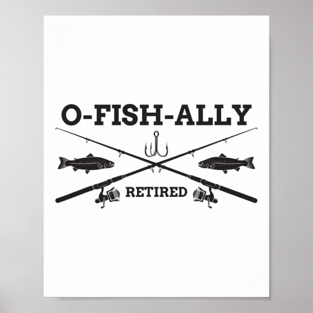 Poster Presente de Pesca de Aposentadoria Oficialmente Ap (Frente)