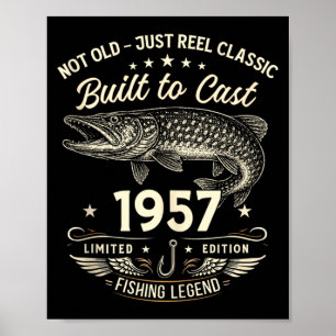 Poster Presente de pesca para homens pelo 69º aniversário