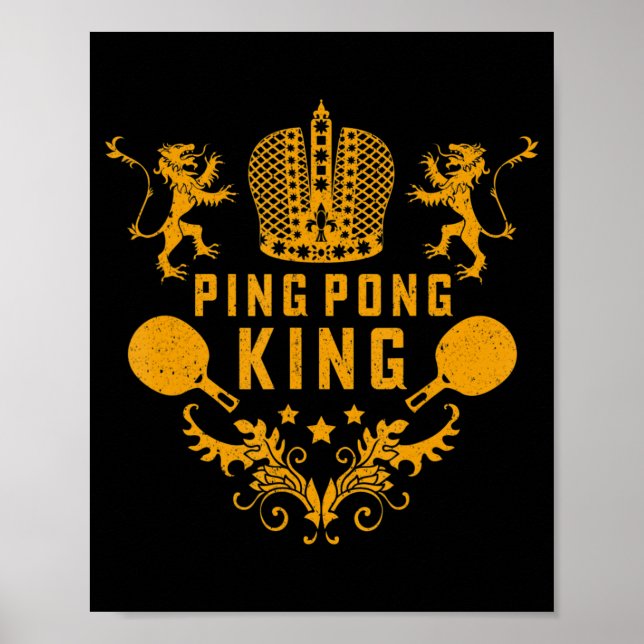 Poster Presente De Pino De Pino De Diversão Da mesa Tênis (Frente)