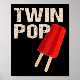 Poster Presente de Pop gêmeo para avô gêmeos Pais pais