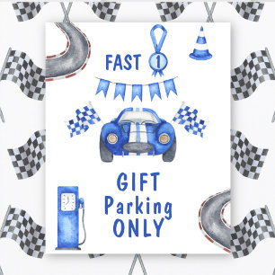Poster Presente de Primeiro Aniversário de Carro de Corri