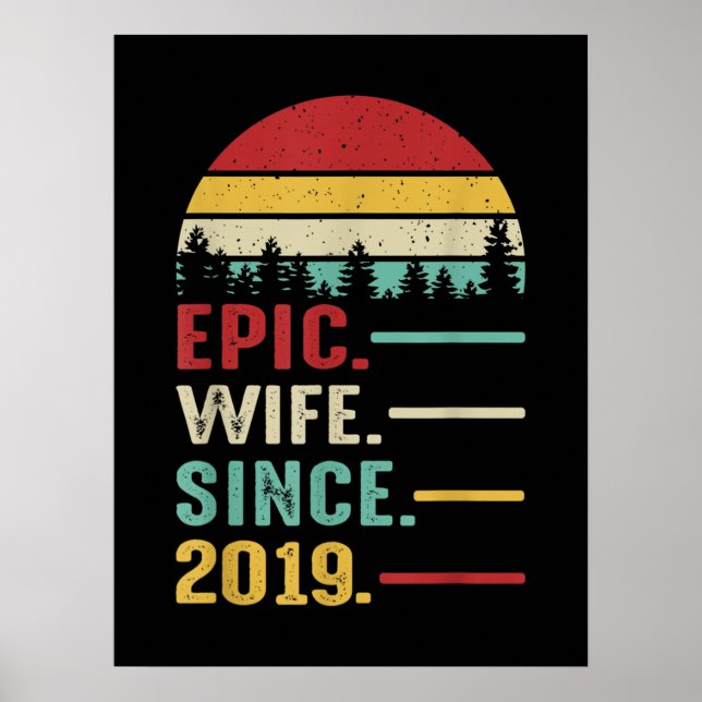 Poster Presente de segundo de aniversário para sua esposa (Frente)