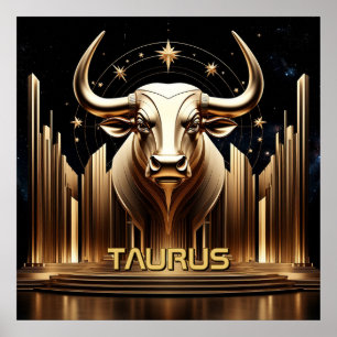 Poster Presente de Touro Zodíaco Templo Astrologia