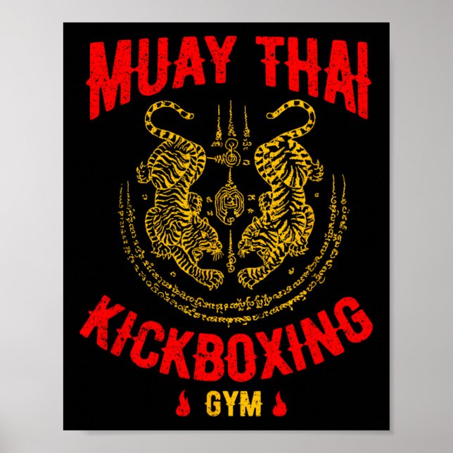 Poster Presente de Treinamento de Muay Thai Kickboxing Ti (Frente)
