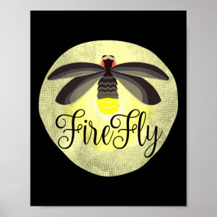Poster Presente de Verão de Inseto de Firefly
