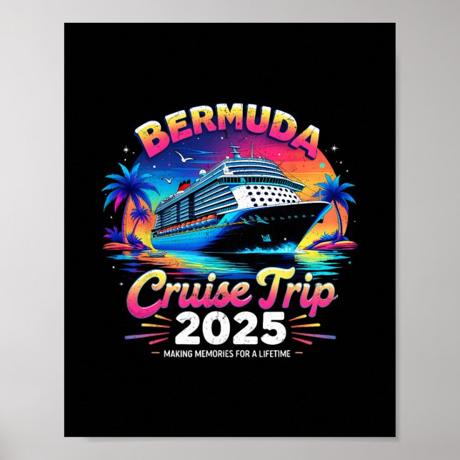 Poster Presente de Viagem de Cruzeiro pelas Bermudas 2025 (Frente)