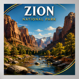 Poster Presente de viagem para Zion National Park Angels