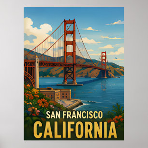 Poster Presente de Viagem São Francisco Califórnia