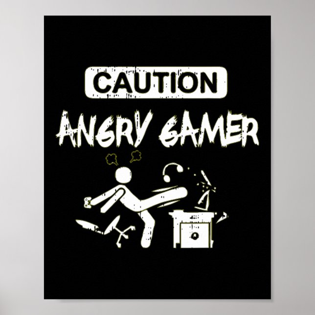 Poster Presente de videogame engraçado para jogador irrit (Frente)