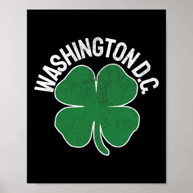 Poster Presente de Washington D.C. Dia de São Patrício Tr (Frente)