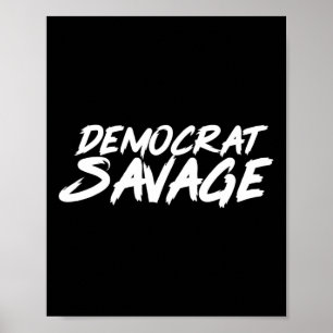 Poster Presente Democrata Selvagem Impeachment Trump Pres