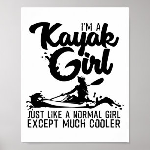 Poster Presente Divertido de Caiaque para Mulheres Garota