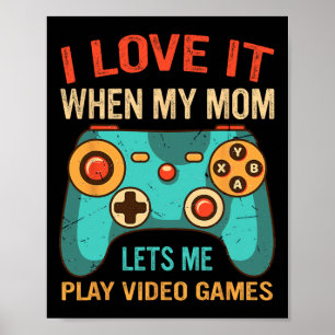 Poster Presente Divertido de Jogo para Rapazes Console Pr