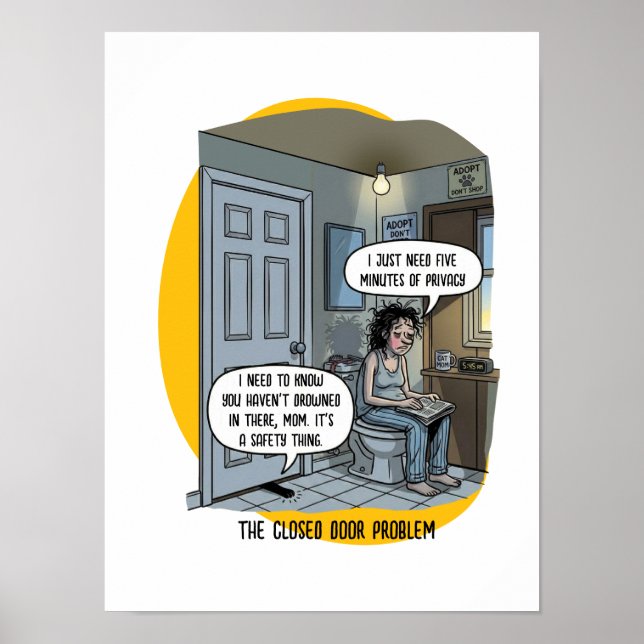 Poster Presente Divertido para Mãe de Gato - Humor de Ban (Frente)