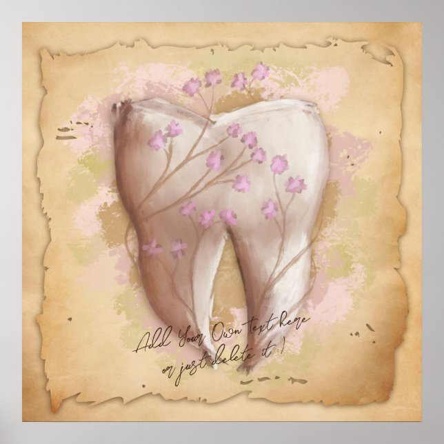 Poster Presente do Assistente Dental de Dentista de Vinta (Frente)