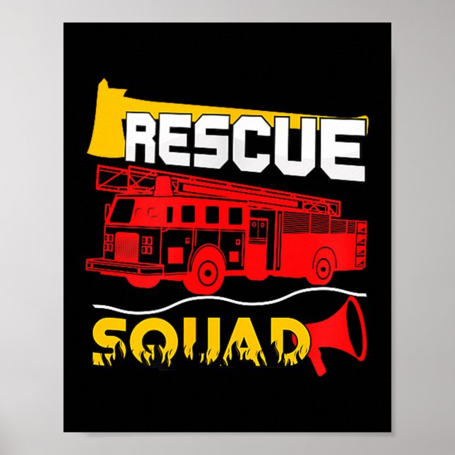 Poster Presente do Bombeiro Salvador da Equipe de Resgate (Frente)