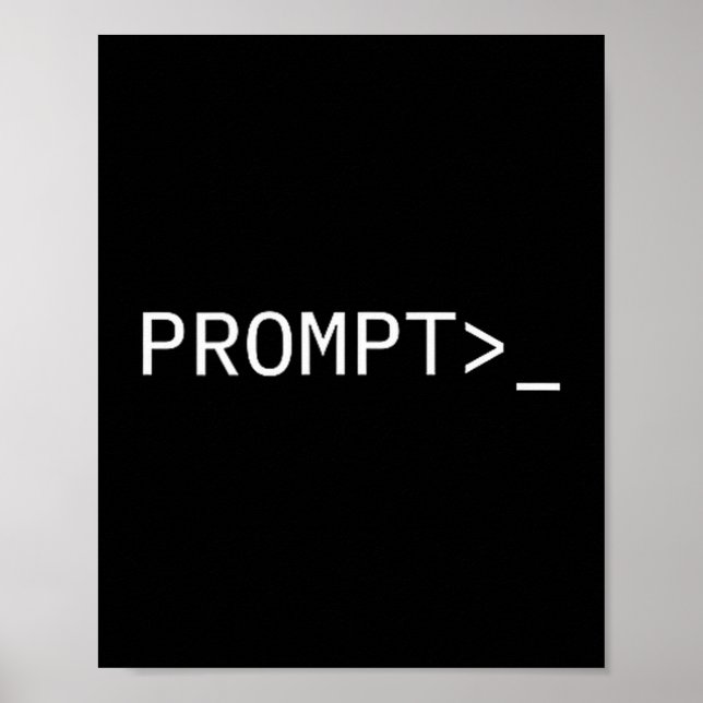 Poster Presente do Codeador de Prompt Para Engenheiro de  (Frente)