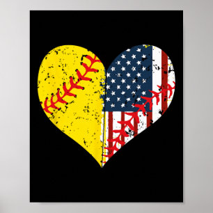Poster Presente do Dia 4 de Julho Bandeira Americana Cora