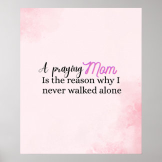Poster Presente do dia das mães cristã citação de fé mãe