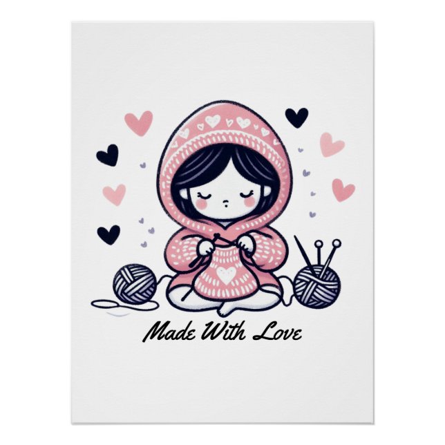 Pôster Presente do Dia das Mães | Feito Com Amor (Frente)