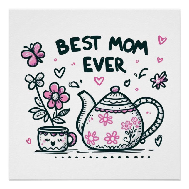 Pôster Presente do Dia das Mães | Melhor Mãe de Todos os  (Frente)