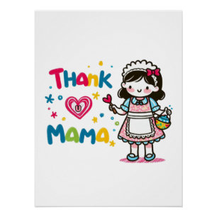 Pôster Presente do Dia das Mães   Obrigado Mamãe