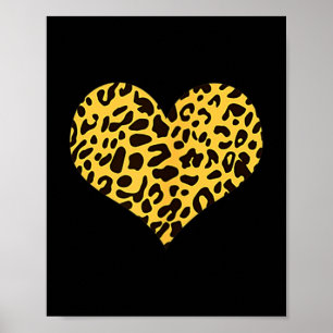 Poster Presente do Dia dos Namorados com Coração de Leopa